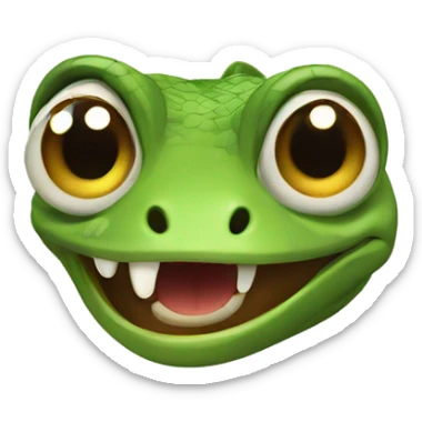 lizard winking sticker