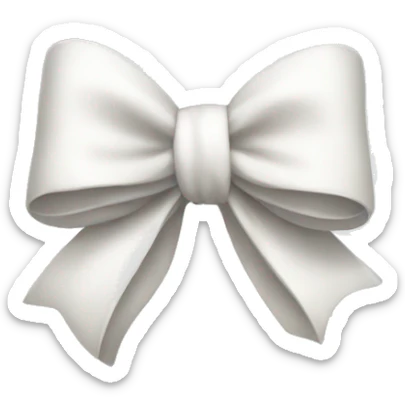 A white bow sticker