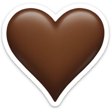 brown heart sticker