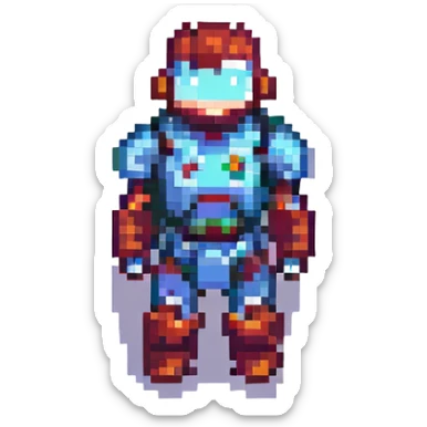 pixel art clothes iron sticker