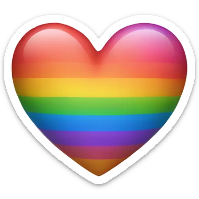 rainbow heart sticker