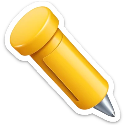 A Yellow Push Pin sticker