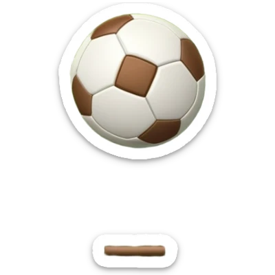 A football resting on the green grass of a soccer field, with goalposts and field markings in the background.  sticker