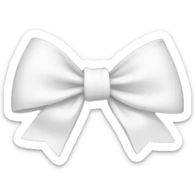 white bow sticker