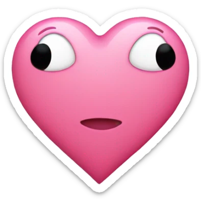 Pink heart sticker