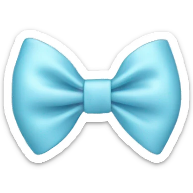 pastel blue bow sticker