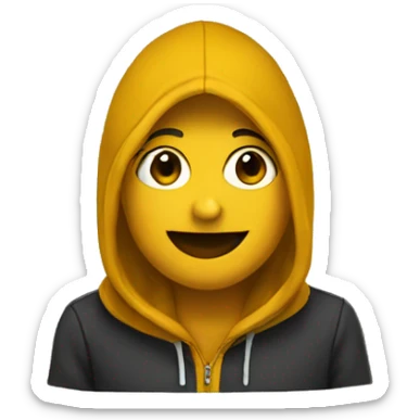 mustard color hoodie sticker