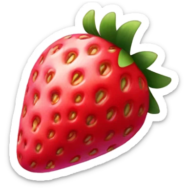 Pink strawberry sticker