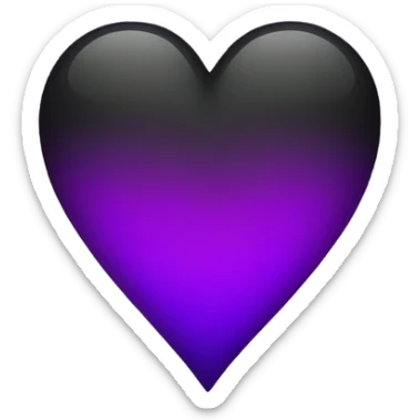 Black and Purple Heart  sticker