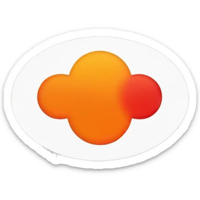 Design an emoji-style representation of the PwC company logo. brand’s signature colors (orange, red, and gray). The design should be minimalist yet recognizable, with a clean, rounded aesthetic typical of emoji art. sticker