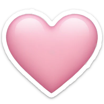 light pink heart  sticker