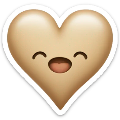 Beige heart sticker