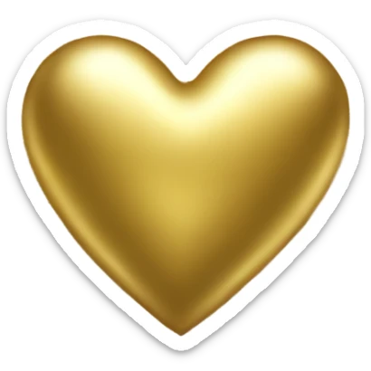 Gold heart sticker