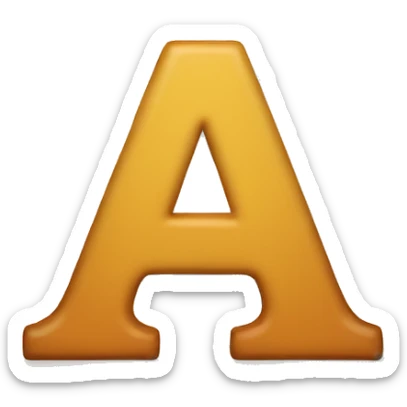 letter a sticker