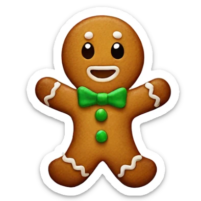 Gingerbread man sticker