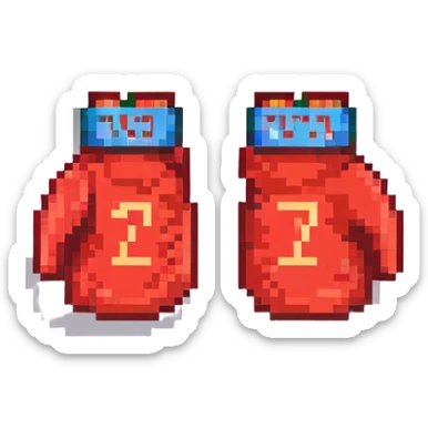 красные боксерские перчатки с надписью "23", no background sticker