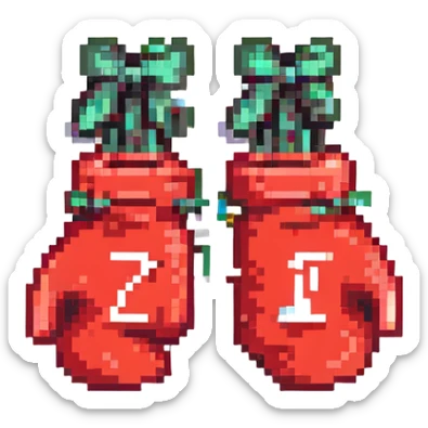 красные боксерские перчатки друг на друге с надписью "23", no background sticker