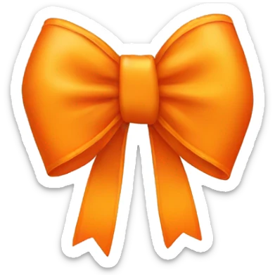 Orange bow  sticker