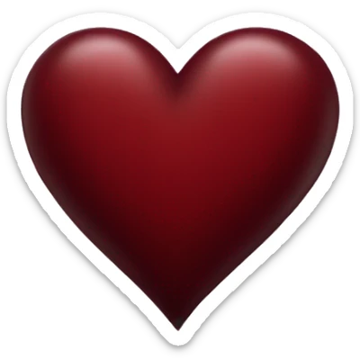 Dark red heart sticker