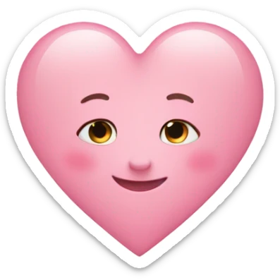 baby pink heart sticker