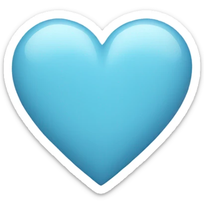 Light blue heart  sticker