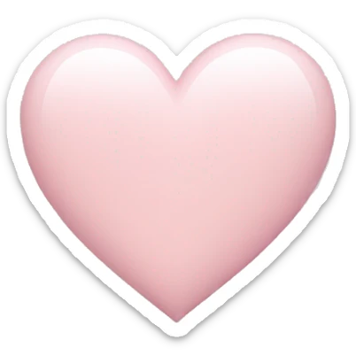 pale pink heart sticker