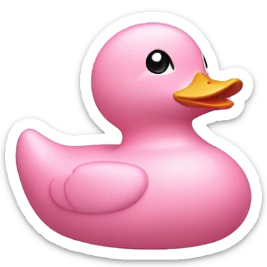 light pink rubber duck sticker