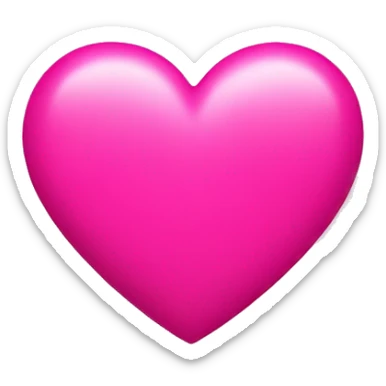 A bright pink heart  sticker