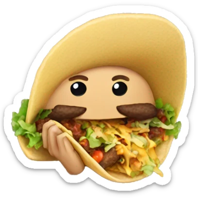eating tacos  sticker