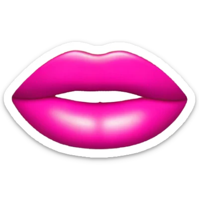 Pink glossy lips    sticker