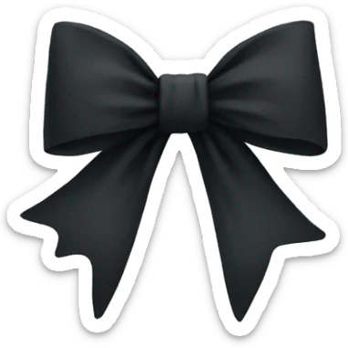 Black bow sticker