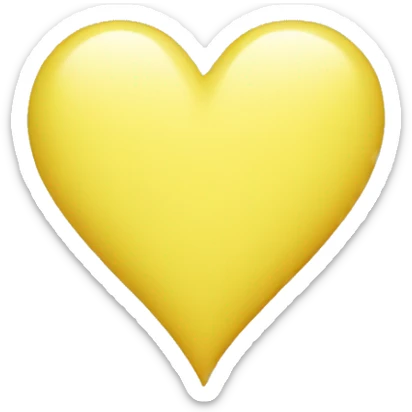 Light yellow heart sticker