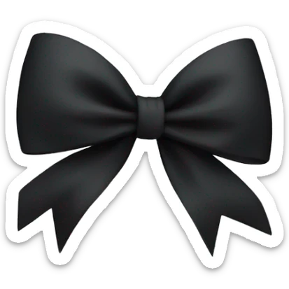 Black bow sticker