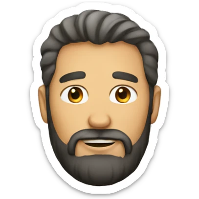 man with beard sticker