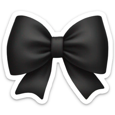Black bow sticker