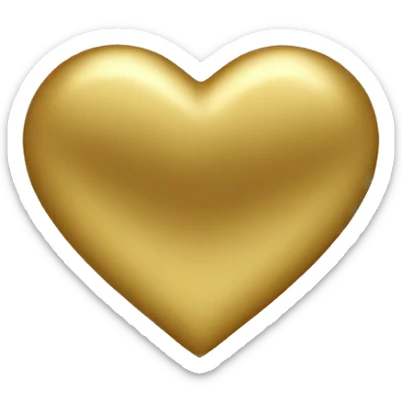 Gold heart sticker