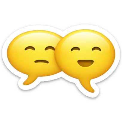 chat icon bubble yellow sticker
