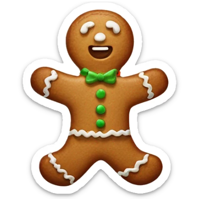 Gingerbread man sticker