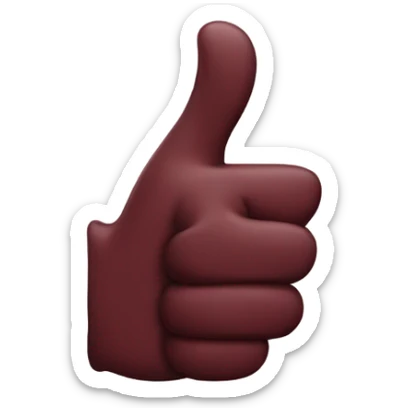 Maroon thumbs up sticker