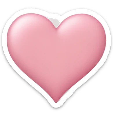 light pink heart sticker