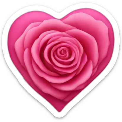 Coeur rose sticker