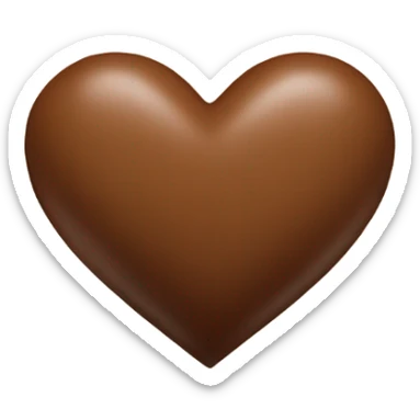 brown heart sticker