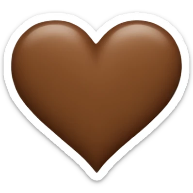 Brown heart sticker