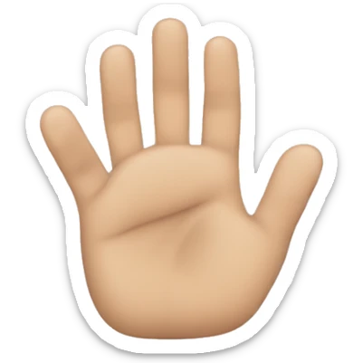 Mano dedo índice y dedo pulgar rectos; dedo meñique, anular y medio doblados sticker