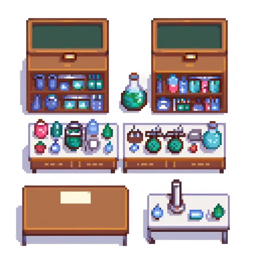 science classroom with lab equipment emoji