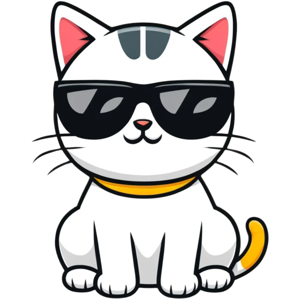 Cat wearing sunglasses emoji
