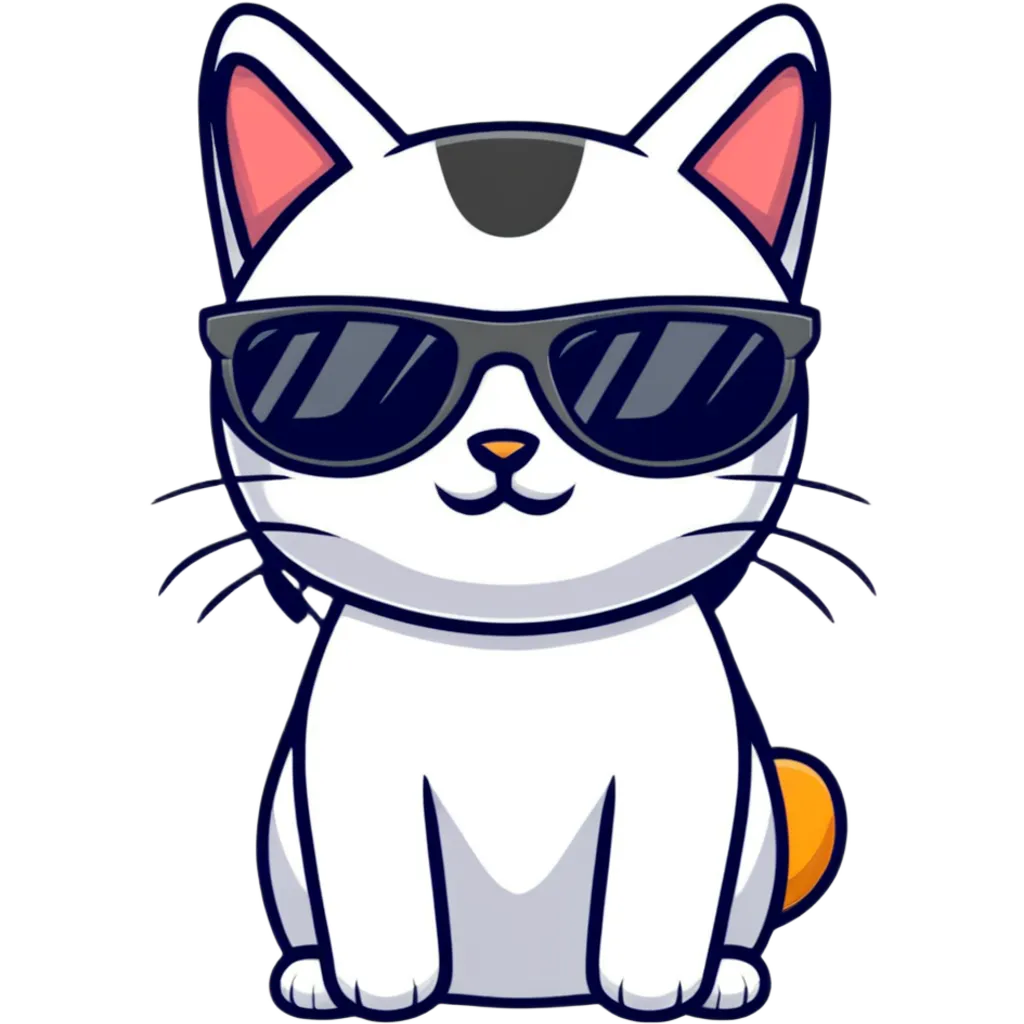 Cat wearing sunglasses emoji