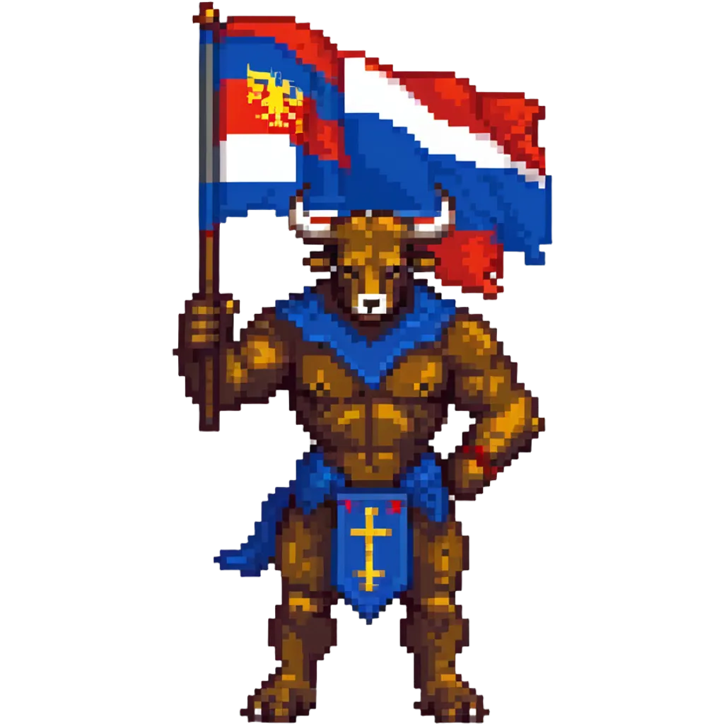 minotaur with russian flag emoji