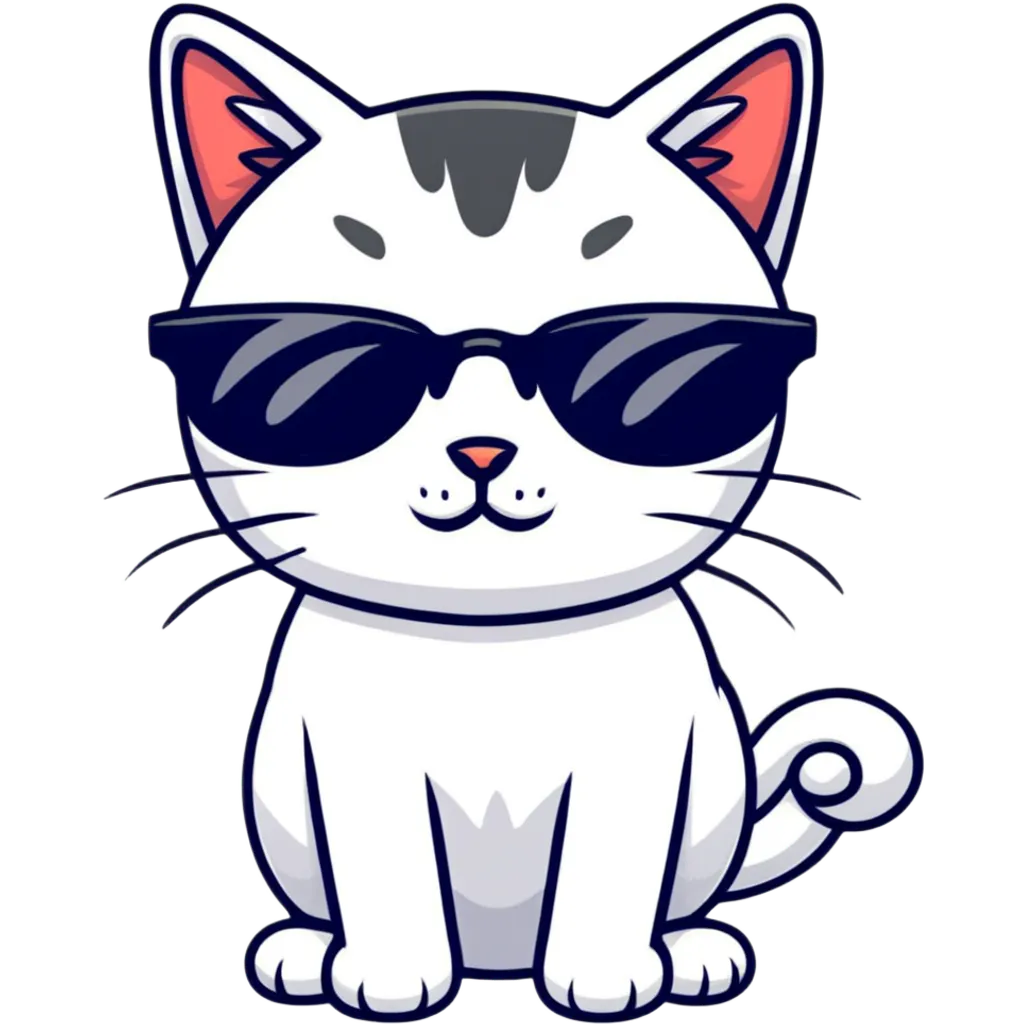Cat wearing sunglasses emoji