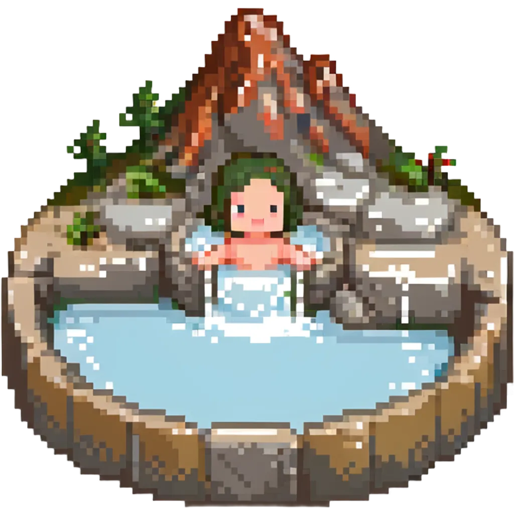 mountain hot spring tubbing emoji